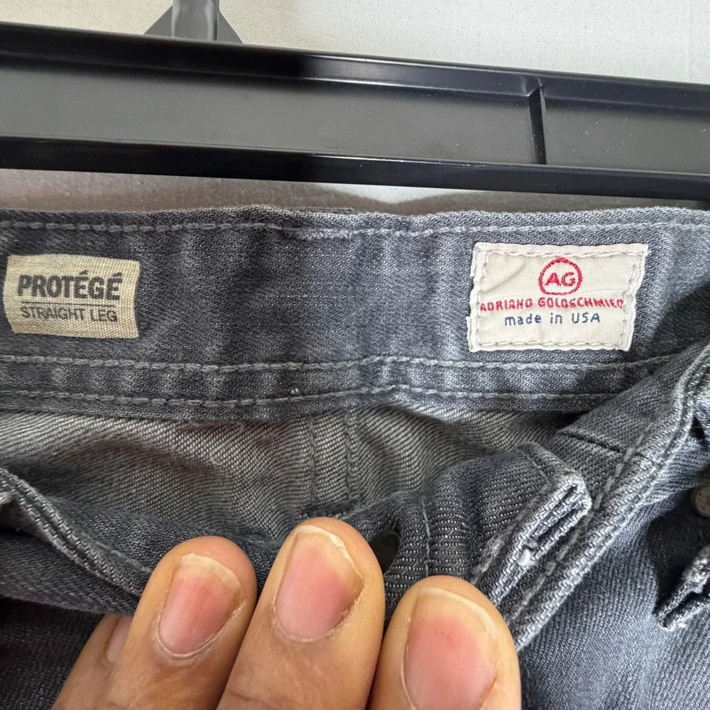 AG Adriano Goldschmied Protege Straight Leg Mens Jeans Charcoal Gray Size 36x32